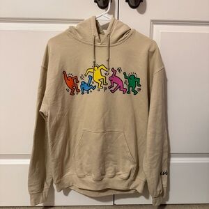 Keith Haring Colorful Graphic Hoodie